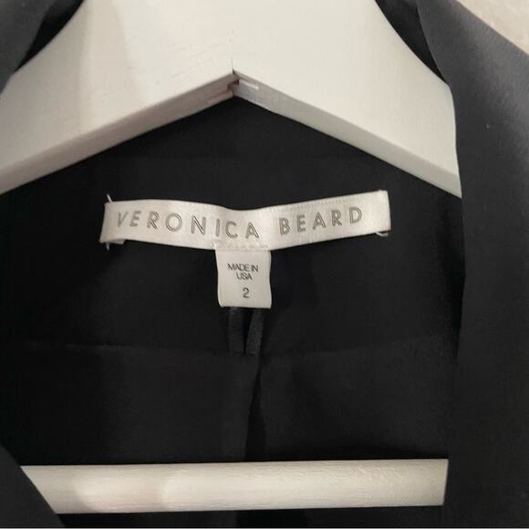 Veronica Beard Hadley Moto Scuba Blazer Dickie Jacket Black Size 2 - Picture 10 of 16